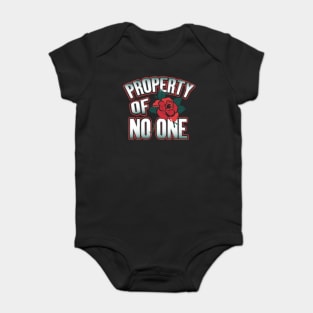 Property of No One Valentine Funny Humor Baby Bodysuit